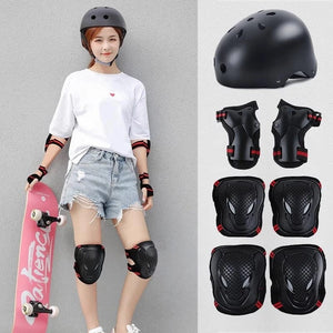Planet Gates Skateboard Ice Roller Skating Protective Gear Elbow Pads Wrist Safety Guard Cycling Riding Helmet Protector for Kids Adults