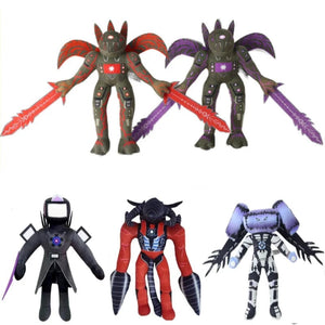 Planet Gates Skibidi Toilet Titans Drill Man Upgrade TV Man Woman Cameraman Drillman Speakerman Clock Speaker Man Plush Stuffed Doll Soft Toy