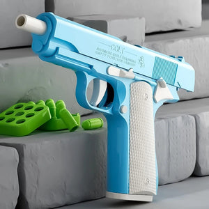 Planet Gates Sky blue Automatic Colt 1911 Shell Ejection Gun Pistol Toy Guns For Kids Boys Birthday Gift Relaxing Toys