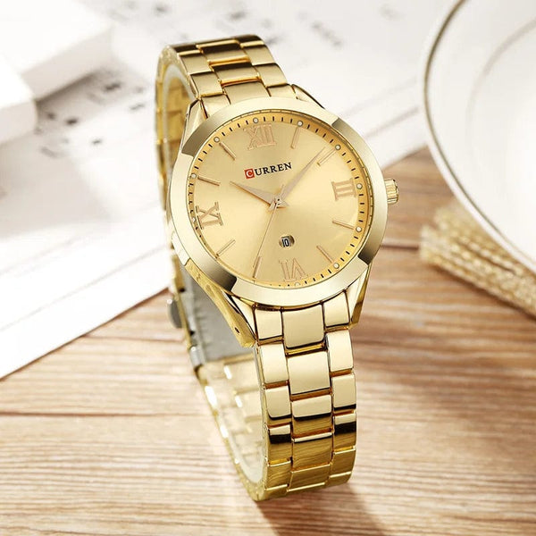 Planet Gates SKY BLUE CURREN Gold Watch Women Watches Ladies Creative Steel Women's Bracelet Watches Female Clock Relogio Feminino Montre Femme