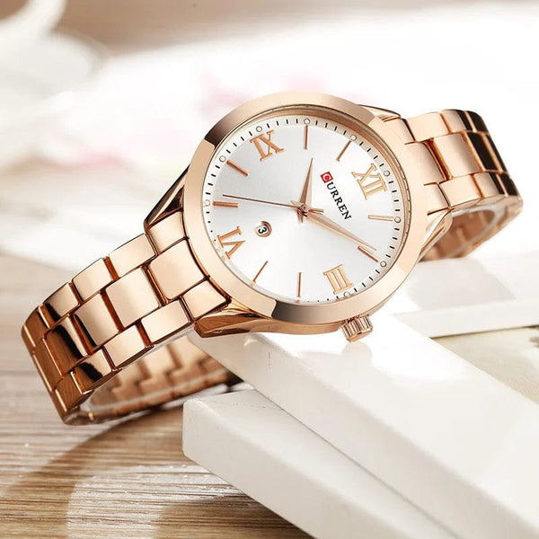 Planet Gates SKY BLUE CURREN Gold Watch Women Watches Ladies Creative Steel Women's Bracelet Watches Female Clock Relogio Feminino Montre Femme