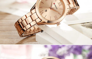 Planet Gates SKY BLUE CURREN Gold Watch Women Watches Ladies Creative Steel Women's Bracelet Watches Female Clock Relogio Feminino Montre Femme