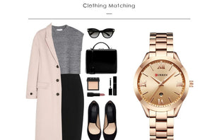 Planet Gates SKY BLUE CURREN Gold Watch Women Watches Ladies Creative Steel Women's Bracelet Watches Female Clock Relogio Feminino Montre Femme