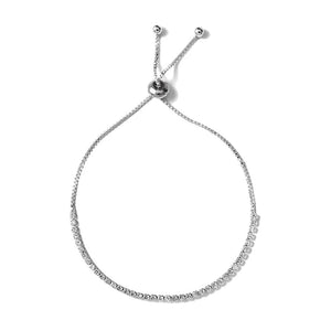 Planet Gates SL0027-2 Fashion Charm CZ Tennis Bracelet for Women Crystal Zircon Jewelry Adjustable Gold Color Silver Color Box Chain Bracelets Gift