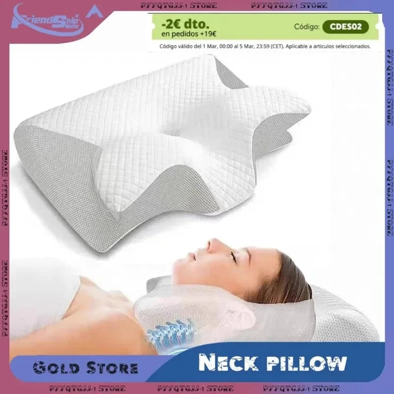 Planet Gates Sleep Memory Pillow Butterfly Memory Foam Neck Pillows Contoured Sleep For Neck Pain Relief Stomach Support Comfortable Pillow