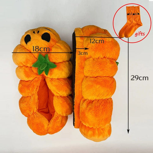 Planet Gates Slipper-29cm MyRytanda Happy Halloween Plush Toys Slippers Kawaii Ghost Pillow Pumpkin Shoulder Bags Horror Skull Fluffy Dolls