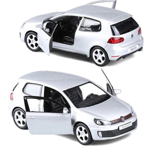 Planet Gates Sliver 1/36 VW Golf 6 Diecasts Car Model Volkswagen To Scale Golf Gti Miniature Alloy Toy Pull Back Vehicle Models for Childrens Gifts