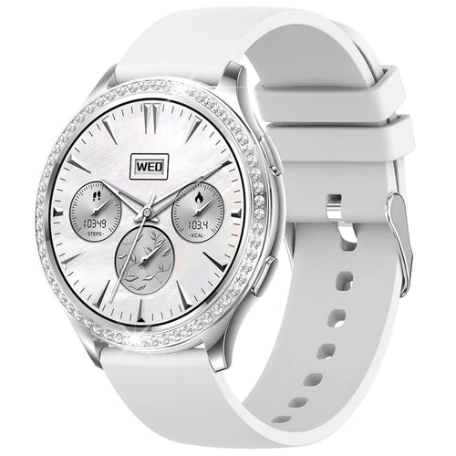 Planet Gates sliver / CHINA LIGE 1.32 inch Women Smart Watch Bluetooth Call AI Voice Assistant Women's Watches Custom Watch Face Health Monitor Smartwatches