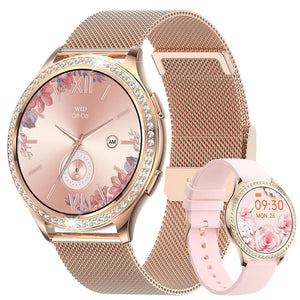 Planet Gates sliver / CHINA LIGE 1.32 inch Women Smart Watch Bluetooth Call AI Voice Assistant Women's Watches Custom Watch Face Health Monitor Smartwatches