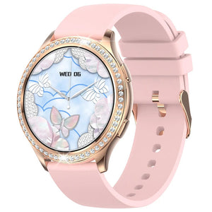 Planet Gates sliver / CHINA LIGE 1.32 inch Women Smart Watch Bluetooth Call AI Voice Assistant Women's Watches Custom Watch Face Health Monitor Smartwatches