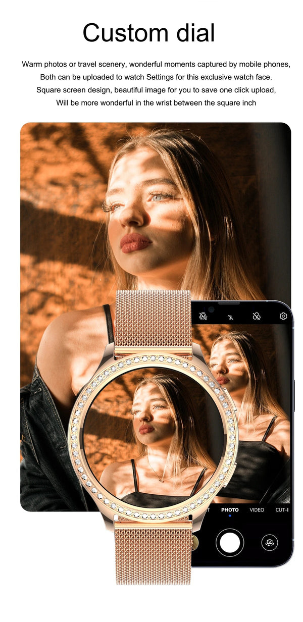 Planet Gates sliver / CHINA LIGE 1.32 inch Women Smart Watch Bluetooth Call AI Voice Assistant Women's Watches Custom Watch Face Health Monitor Smartwatches