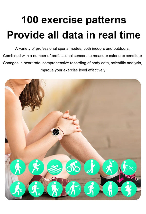 Planet Gates sliver / CHINA LIGE 1.32 inch Women Smart Watch Bluetooth Call AI Voice Assistant Women's Watches Custom Watch Face Health Monitor Smartwatches