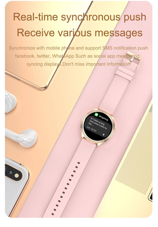 Planet Gates sliver / CHINA LIGE 1.32 inch Women Smart Watch Bluetooth Call AI Voice Assistant Women's Watches Custom Watch Face Health Monitor Smartwatches