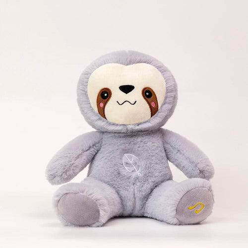 Planet Gates sloth / 25cm Kawaii Breathing Sloth Plush Toy Baby Soothing Bear Doll Baby Sleep Companion Sound and Light Plushie