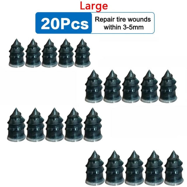 Planet Gates small 10pcs Vacuum Car Tyre Repair Rubber Nail Set Tire Screws Tubeless Repair Tools Kit for Motorcycle Truck