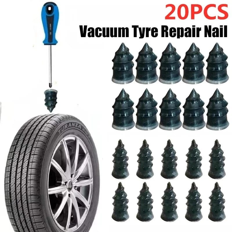 Planet Gates small 10pcs Vacuum Car Tyre Repair Rubber Nail Set Tire Screws Tubeless Repair Tools Kit for Motorcycle Truck