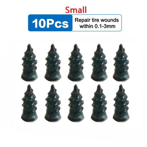 Planet Gates small 10pcs Vacuum Car Tyre Repair Rubber Nail Set Tire Screws Tubeless Repair Tools Kit for Motorcycle Truck
