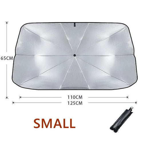 Planet Gates Small car sunshade car sunshade retractable sunscreen heat insulation front windshield parasol