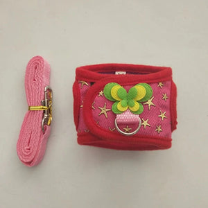 Planet Gates Small Pet Two-legged Chest Strap Outdoor Traction Rope Leash Clothes For Chinchilla Dutch Guinea Pig Breathable Denim Corset