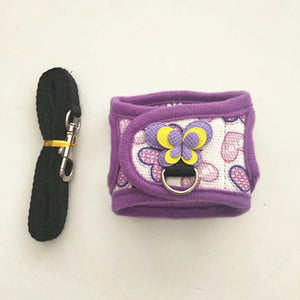 Planet Gates Small Pet Two-legged Chest Strap Outdoor Traction Rope Leash Clothes For Chinchilla Dutch Guinea Pig Breathable Denim Corset