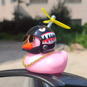 Planet Gates Small Pink Duck Windbreak Duck Creative Bamboo Dragonfly Windbreak Duck Car Ornament Car Decoration