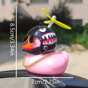 Planet Gates Small Pink Duck Windbreak Duck Creative Bamboo Dragonfly Windbreak Duck Car Ornament Car Decoration