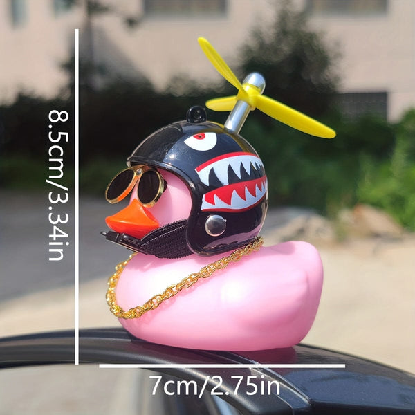 Planet Gates Small Pink Duck Windbreak Duck Creative Bamboo Dragonfly Windbreak Duck Car Ornament Car Decoration