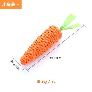 Planet Gates small radish Carrot Pet Cat Toy Paper Rope Chew Toys Built-in Bell Small Animals Cute Pet Biting Toys Cute Pet Interactive Cat Toys Plaything