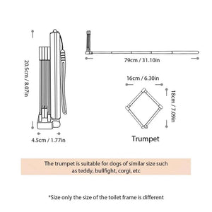 Planet Gates small size / CHINA Pet Dog Long Handle Pet Pooper Scooper Foldable Dog Pee Catcher Urine Stick multifunctional Dog Poop Catcher Waste Cleaning Tool
