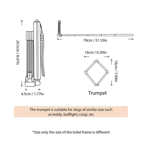 Planet Gates small size / CHINA Pet Dog Long Handle Pet Pooper Scooper Foldable Dog Pee Catcher Urine Stick multifunctional Dog Poop Catcher Waste Cleaning Tool