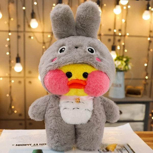 Planet Gates Small smile Totoro / 30CM 30cm Kawaii LaLafanfan Transformed Panda Yellow Duck Plush Stuffed Soothing Toys Soft Animal Dolls For Girl Kids Birthday Gifts
