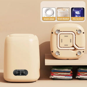Planet Gates Small Washing Machine for Underwear Children's Clothes mini Washer fully automatic Portable Washing Machine with Spin Dryer 220V