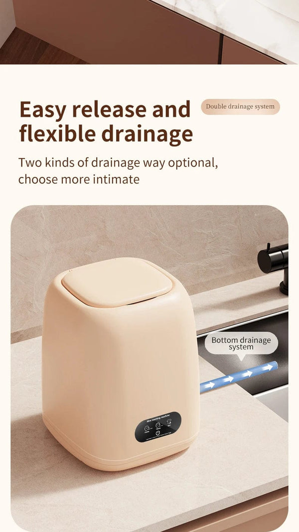 Planet Gates Small Washing Machine for Underwear Children's Clothes mini Washer fully automatic Portable Washing Machine with Spin Dryer 220V