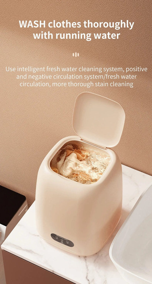 Planet Gates Small Washing Machine for Underwear Children's Clothes mini Washer fully automatic Portable Washing Machine with Spin Dryer 220V