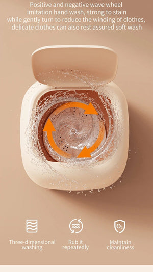 Planet Gates Small Washing Machine for Underwear Children's Clothes mini Washer fully automatic Portable Washing Machine with Spin Dryer 220V