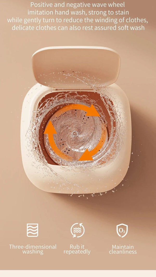 Planet Gates Small Washing Machine for Underwear Children's Clothes mini Washer fully automatic Portable Washing Machine with Spin Dryer 220V