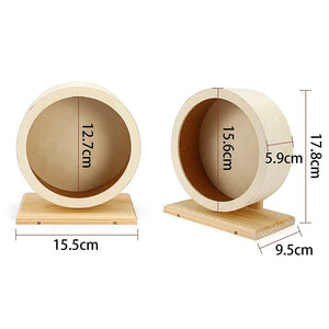 Planet Gates Small Wooden Running Wheel Training Silent Pet Supplies Gerbil Mice Rotatory Pig Cage Accessory Mute Roller Toy Hamster Wheel Exercise