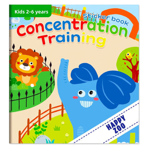 Planet Gates Small Zoo Cognitive Game Kawaii Sticker Book Educational DIY Hand-on Puzzle Cartoon Animals Life Skill Learning Toddler Toys For Kids