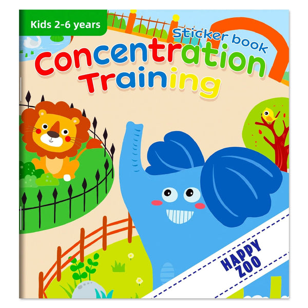 Planet Gates Small Zoo Cognitive Game Kawaii Sticker Book Educational DIY Hand-on Puzzle Cartoon Animals Life Skill Learning Toddler Toys For Kids
