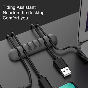 Planet Gates Smart Cable Holder Silicone Flexible Cable Winder Wire Organizer Holder Cord Management Clip for USB Earphone Network Cable