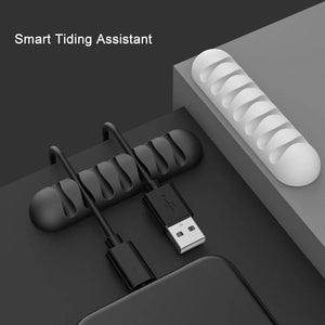 Planet Gates Smart Cable Holder Silicone Flexible Cable Winder Wire Organizer Holder Cord Management Clip for USB Earphone Network Cable