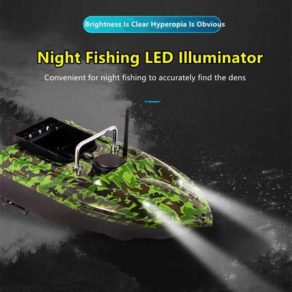 Planet Gates Smart Fixed Speed Cruise Radio Remote Control Fishing Bait Boat 1.5KG 500M Dual Night Light Lure Fishing RC Bait Boat Fishing