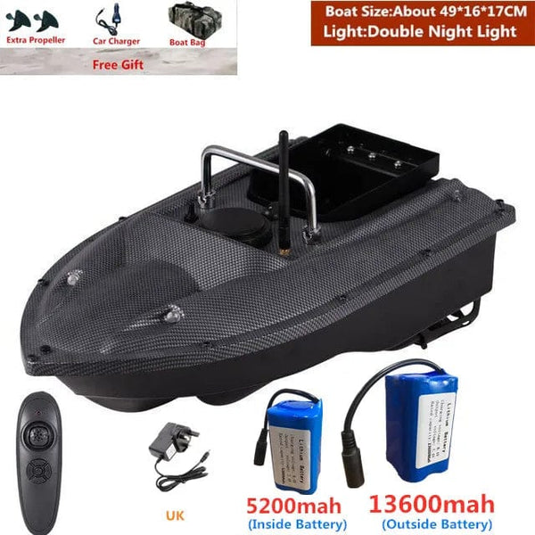 Planet Gates Smart Fixed Speed Cruise Radio Remote Control Fishing Bait Boat 1.5KG 500M Dual Night Light Lure Fishing RC Bait Boat Fishing
