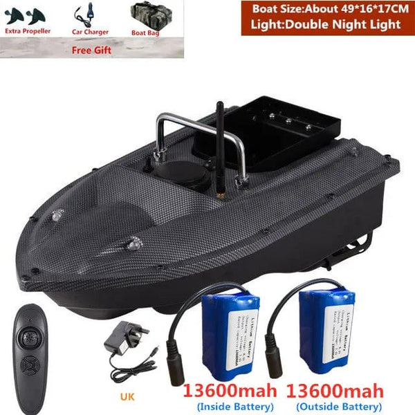Planet Gates Smart Fixed Speed Cruise Radio Remote Control Fishing Bait Boat 1.5KG 500M Dual Night Light Lure Fishing RC Bait Boat Fishing