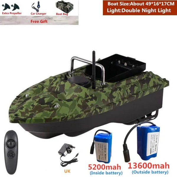 Planet Gates Smart Fixed Speed Cruise Radio Remote Control Fishing Bait Boat 1.5KG 500M Dual Night Light Lure Fishing RC Bait Boat Fishing