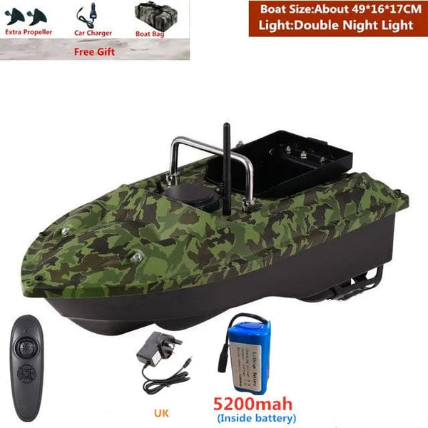 Planet Gates Smart Fixed Speed Cruise Radio Remote Control Fishing Bait Boat 1.5KG 500M Dual Night Light Lure Fishing RC Bait Boat Fishing
