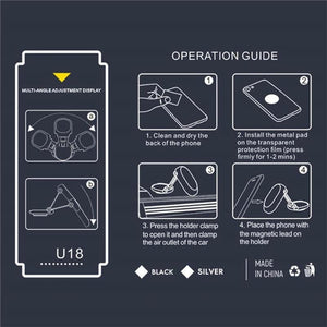 Planet Gates Smart Magnetic Car Phone Holder: Keep Your Phone Securely Mounted For GPS Navigation