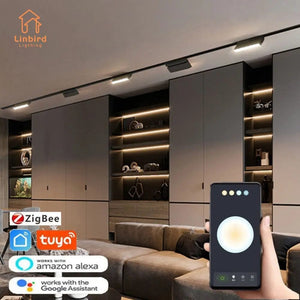 Planet Gates Smart Magnetic Track Rail Light System Modern Flexible Fixture LED Spotlight DC48V Ceiling Indoor Light Smart Home Lamp Living