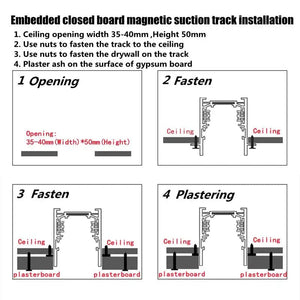 Planet Gates Smart Magnetic Track Rail Light System Modern Flexible Fixture LED Spotlight DC48V Ceiling Indoor Light Smart Home Lamp Living