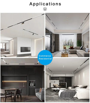 Planet Gates Smart Magnetic Track Rail Light System Modern Flexible Fixture LED Spotlight DC48V Ceiling Indoor Light Smart Home Lamp Living